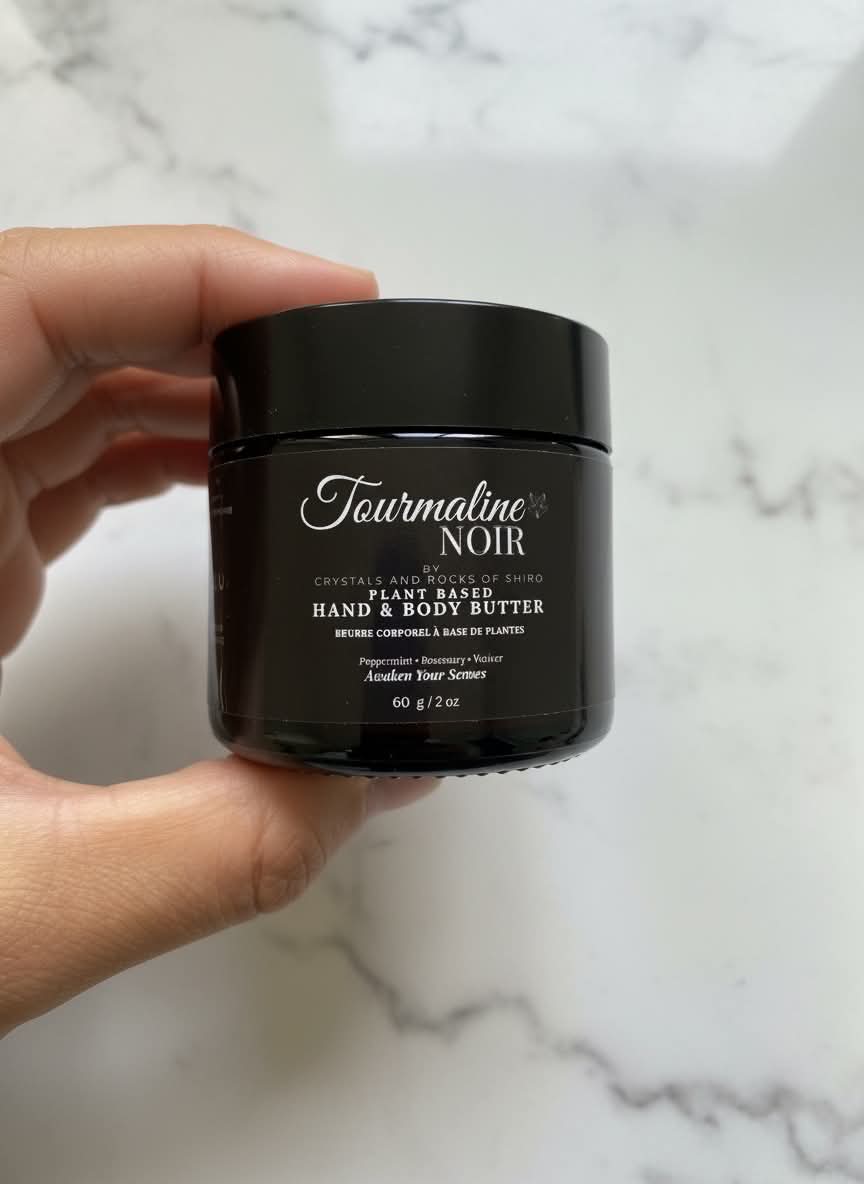 Black Tourmaline Plant Based Hand and Body Butter 60 grams 2 oz