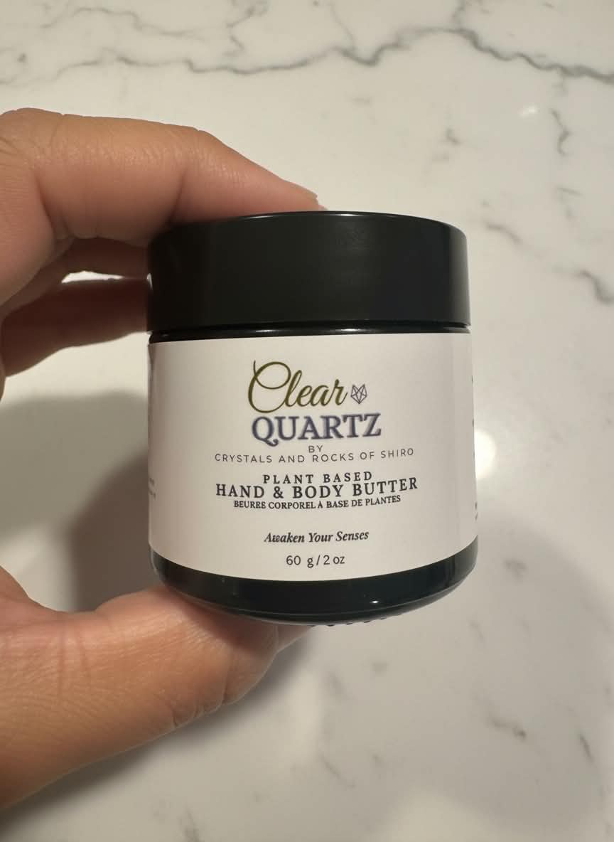 Clear Quartz Plant Based Hand and Body Butter 60 grams 2 oz