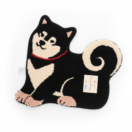 Black Shiba Rug — Angled