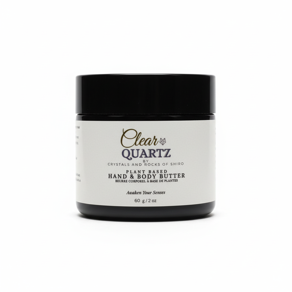 Clear Quartz Hand Cream on White Background