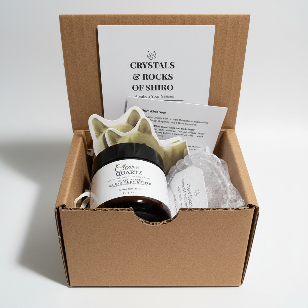 Enhanced Clear Quartz Gift Set in Box
