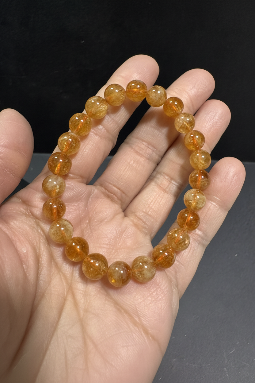 Enhanced pristine citrine bracelet