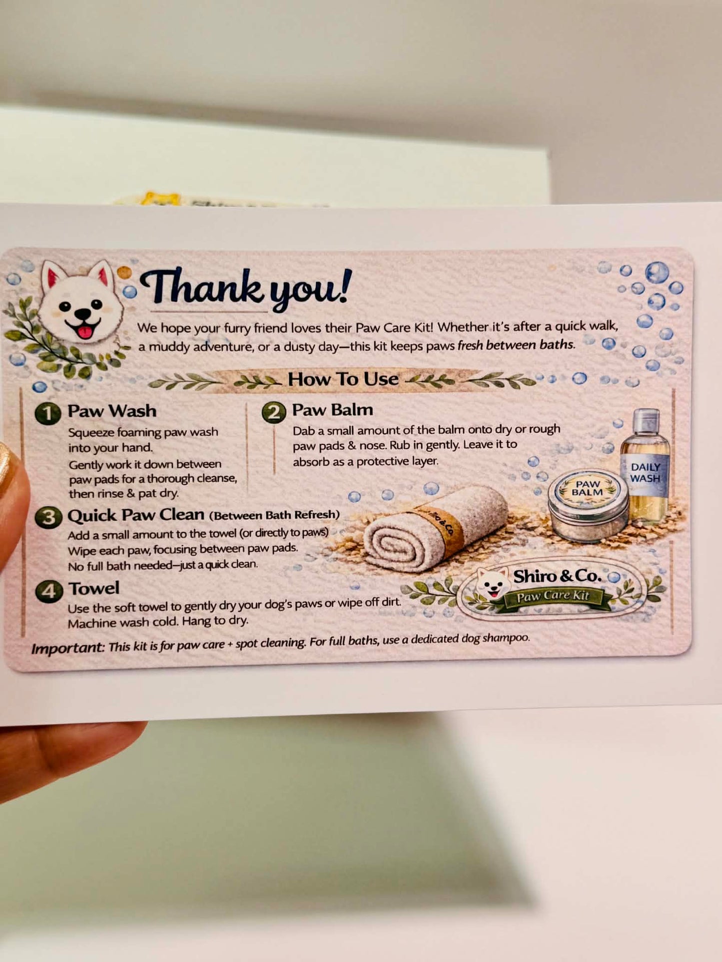 Shiro & Co. Gentle Paw Care Kit