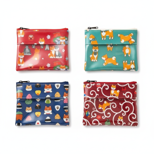 All 4 Shiba Inu coin purse designs — Japan Import