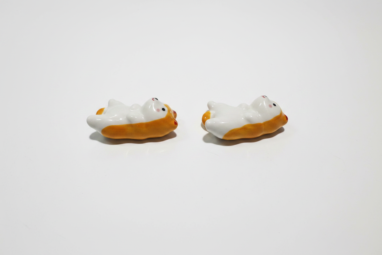 Shiba Chopstick Holders — Brightened Same Pose
