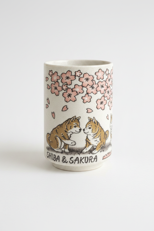 Shiba Inu Sakura Mug — No Hand