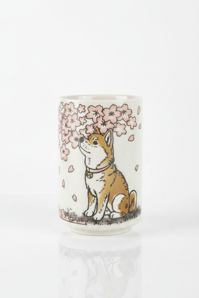 Shiba Inu Sakura Mug — No Hand