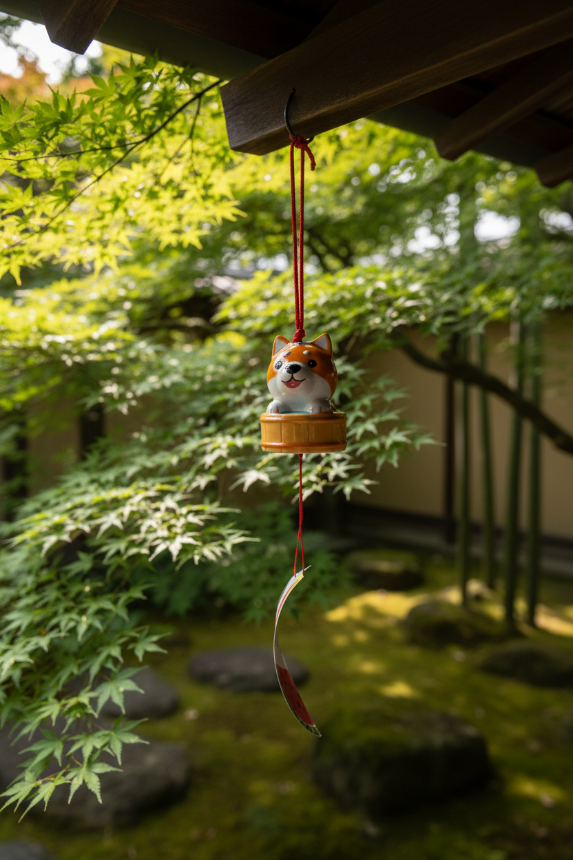 Shiba Inu Wind Chime — Garden