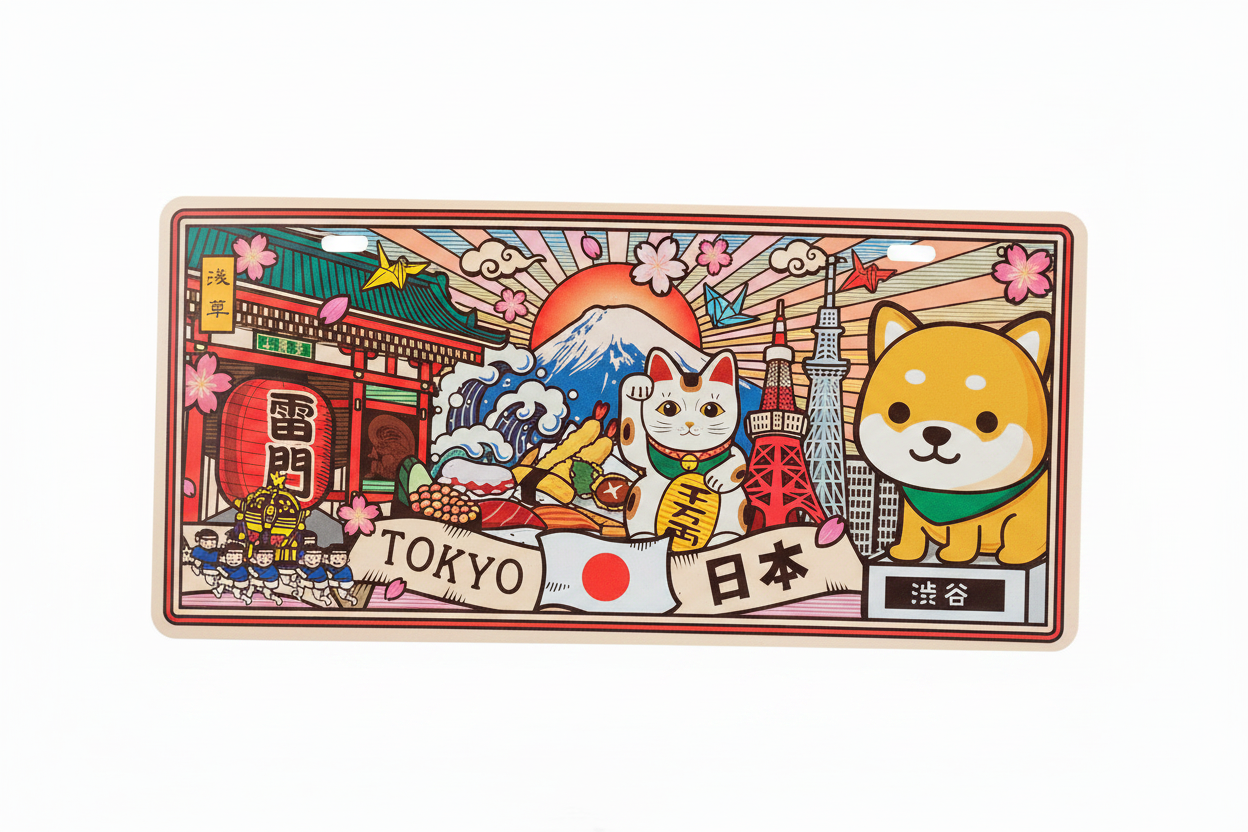 Tokyo Shiba Inu Decorative Plate — Enhanced